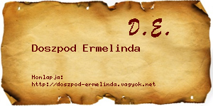 Doszpod Ermelinda névjegykártya